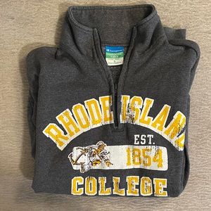 Vintage Rhode Island College Campion quarter zip with front pocket